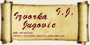 Izvorka Jugović vizit kartica